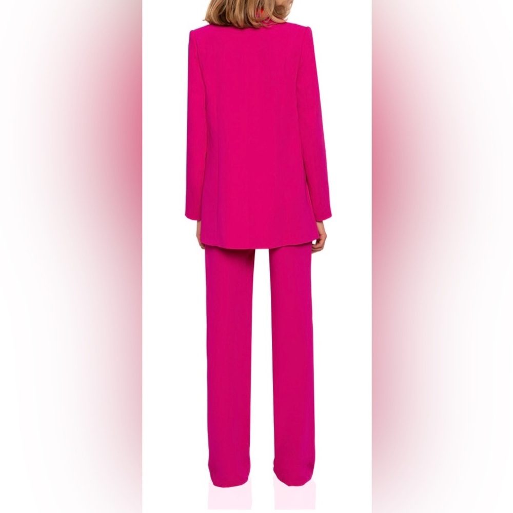 NISSA Vibrant Pink and Red Women's Jacket With Fringes - Picture 7 of 16